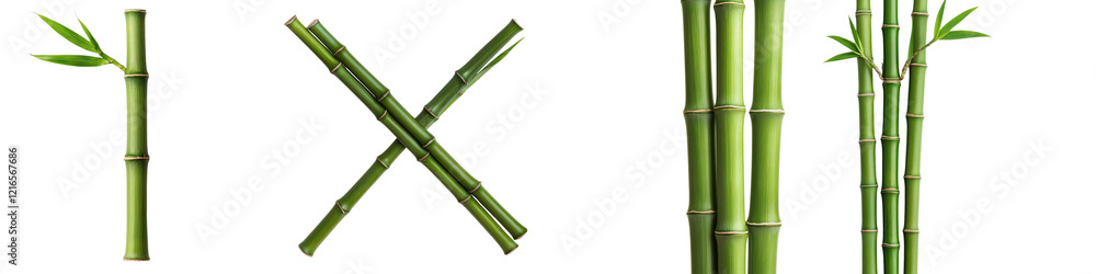 Obraz premium Serene Bamboo Forest Landscape Inspiring Natural Tranquility and Environmental Harmony Peaceful Zen Inspired Nature Scenery with Green Bamboo Stems Leaves and Minimalist Atmosphere