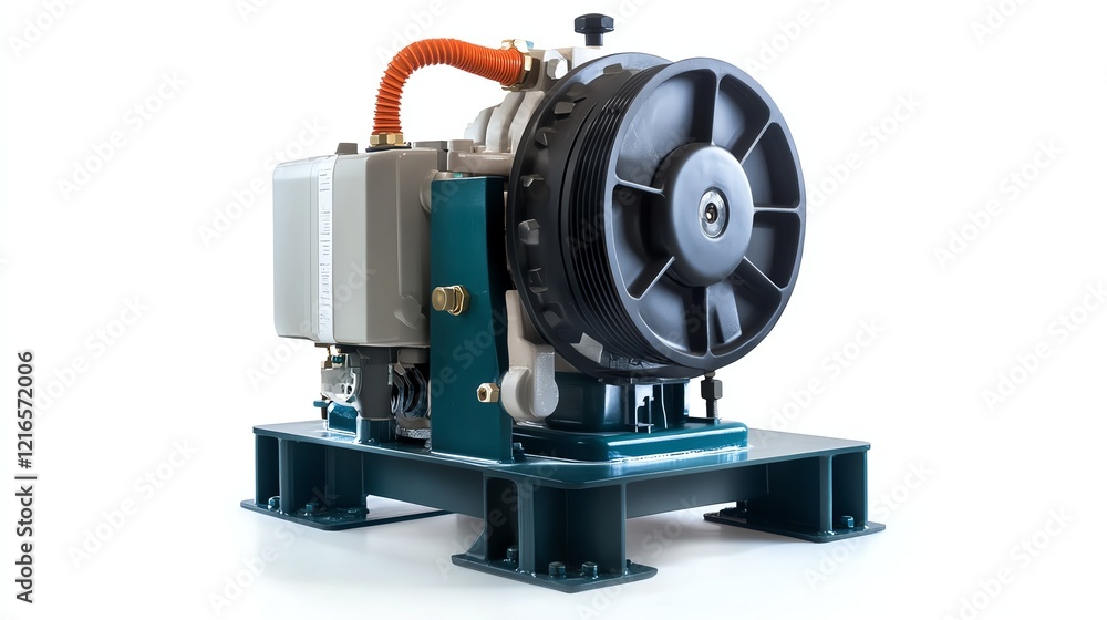 Engine machinery on a white isolated background. Engine machinery on a white isolated background.