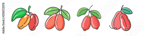miracle fruit icon, miracle fruit vector illustration-simple illustration of miracle fruit, perfect for miracle fruit logos and icons