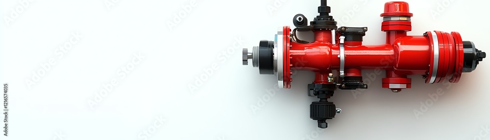 Red fire hydrant on a white isolated background. Red fire hydrant on a white isolated background.