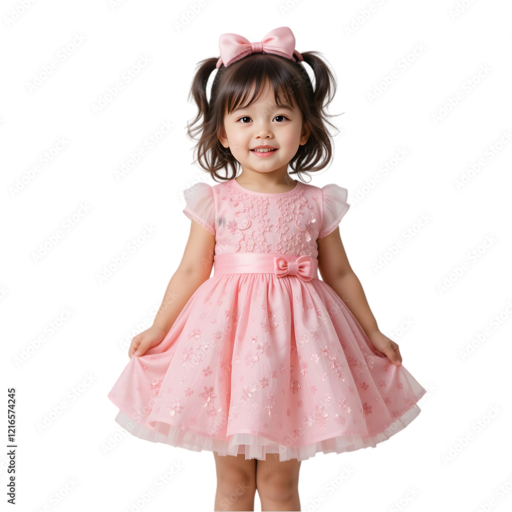 Portrait of a pretty little girl in pink dress Portrait of a pretty little girl in pink dress