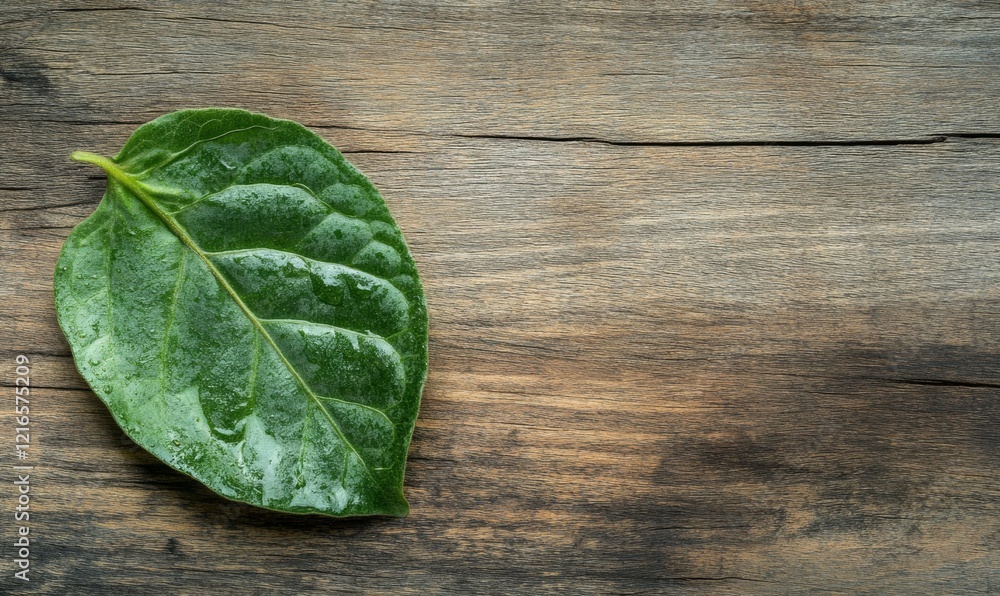Galanga leaf isolated on a wooden background, botanic, wooden background, galanga leaf texture Galanga leaf isolated on a wooden background, botanic, wooden background, galanga leaf texture