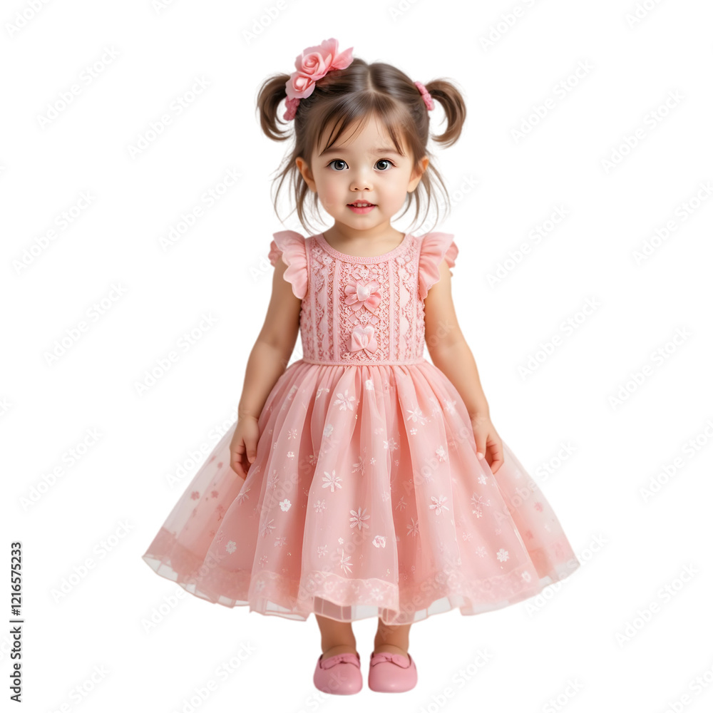 Portrait of a pretty little girl in pink dress Portrait of a pretty little girl in pink dress