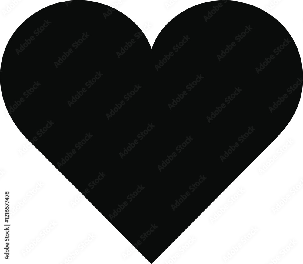 A heart shape black silhouette vactor illustration A heart shape black silhouette vactor illustration