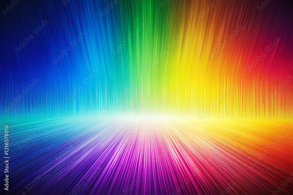 Obraz premium Vibrant rainbow gradient background with smooth lines and depth