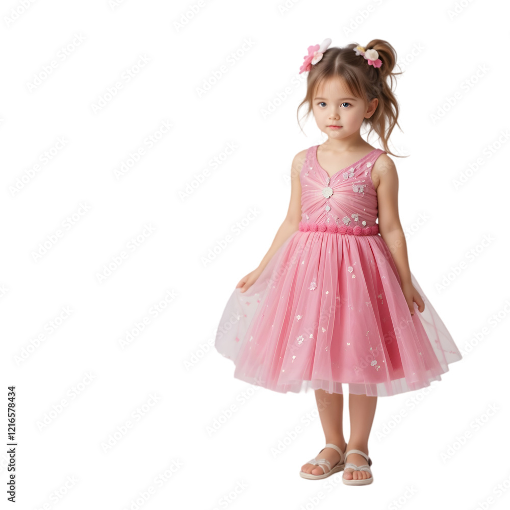 Portrait of a pretty little girl in pink dress Portrait of a pretty little girl in pink dress