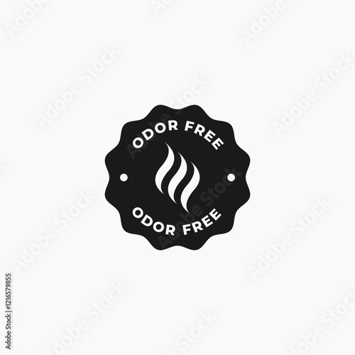 Odor free stamp vector isolated. Best Odor free icon vector for product packaging design element. Odor free symbol for packaging design element.
