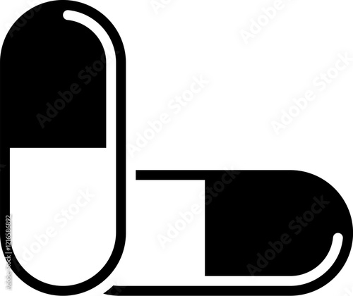 Simple vector icon pills