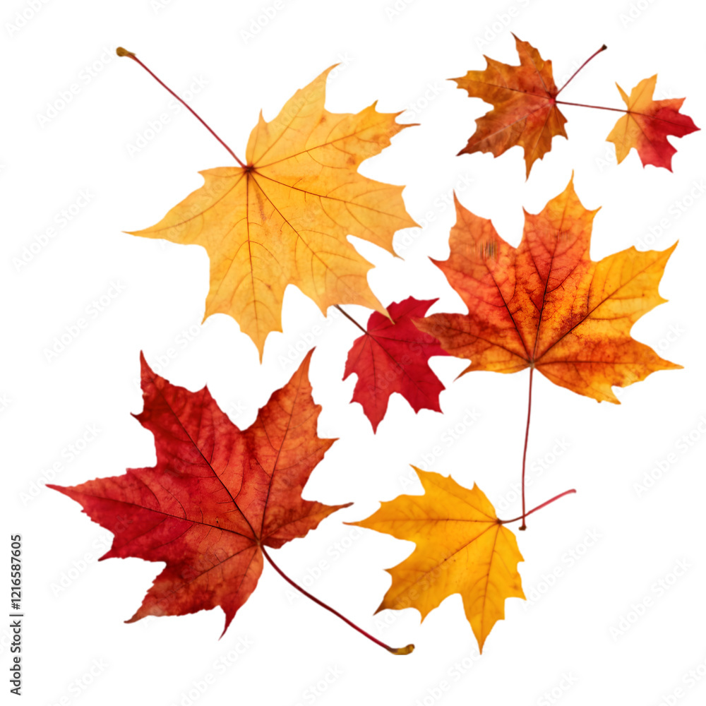 Fototapeta premium autumn leaves isolated on white