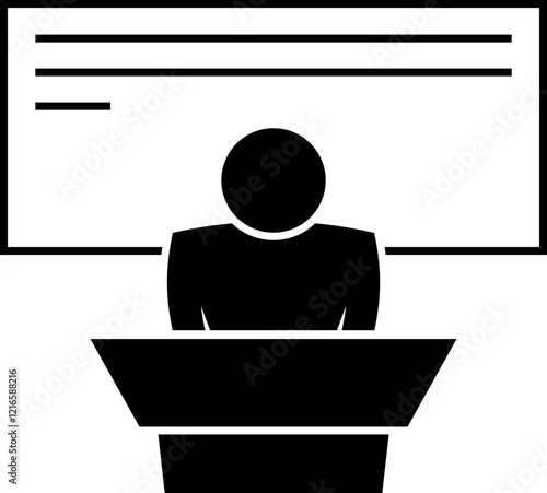 Simple vector icon orator