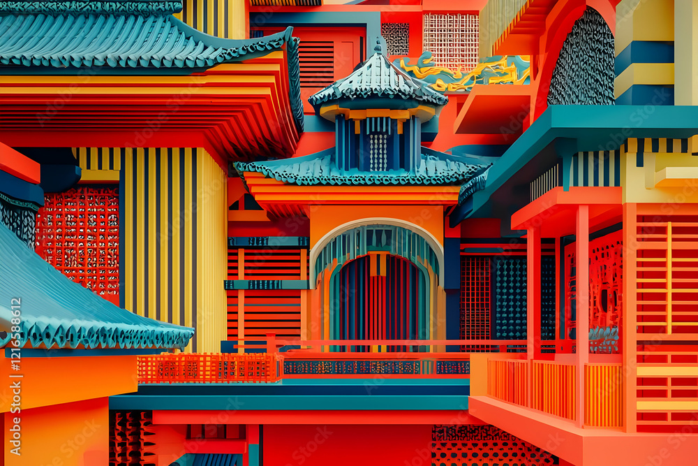 Vibrant Asian Architecture: Colorful Design and Bold Hues Vibrant Asian Architecture: Colorful Design and Bold Hues