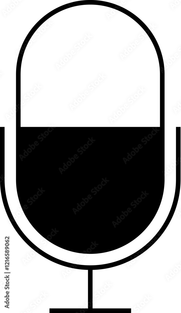 Simple vector icon. Flat illustration on a theme microphone Simple vector icon. Flat illustration on a theme microphone