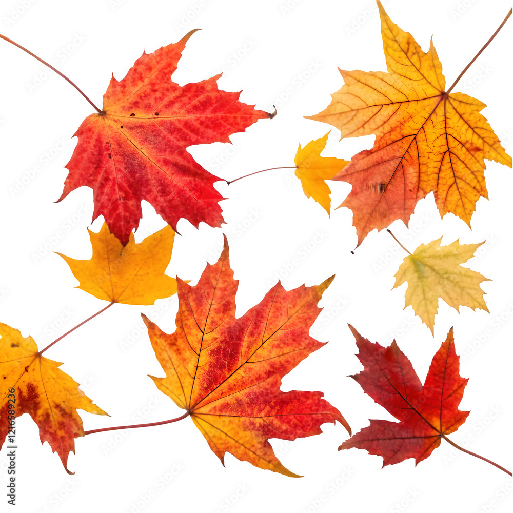 Obraz premium autumn leaves isolated on white