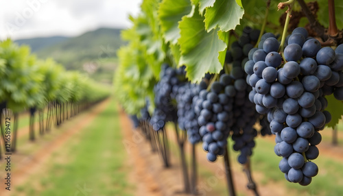 racimo de uvas en el viñedo