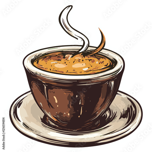 elegant illustration of cup of coffee