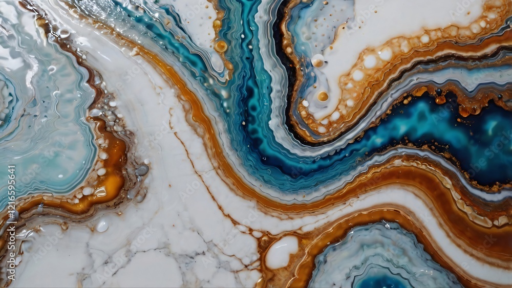 Obraz premium Acrylic Pouring ArtSwirls of marble texture wallart