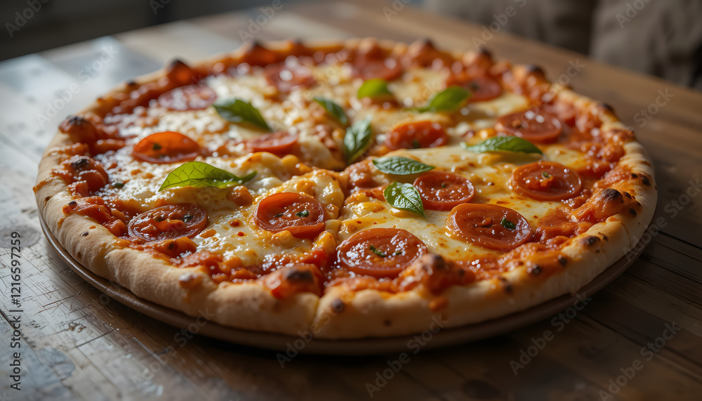 Freshly baked pizza. Freshly baked pizza.