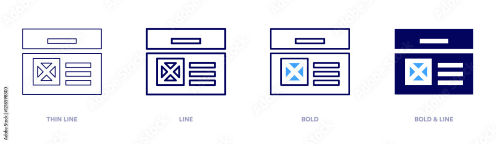 Concept icon in 4 different styles. Thin Line, Line, Bold, and Bold Line. Duotone style. Editable stroke Concept icon in 4 different styles. Thin Line, Line, Bold, and Bold Line. Duotone style. Editable stroke