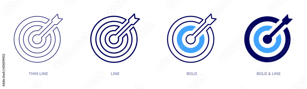Direct marketing icon in 4 different styles. Thin Line, Line, Bold, and Bold Line. Duotone style. Editable stroke Direct marketing icon in 4 different styles. Thin Line, Line, Bold, and Bold Line. Duotone style. Editable stroke