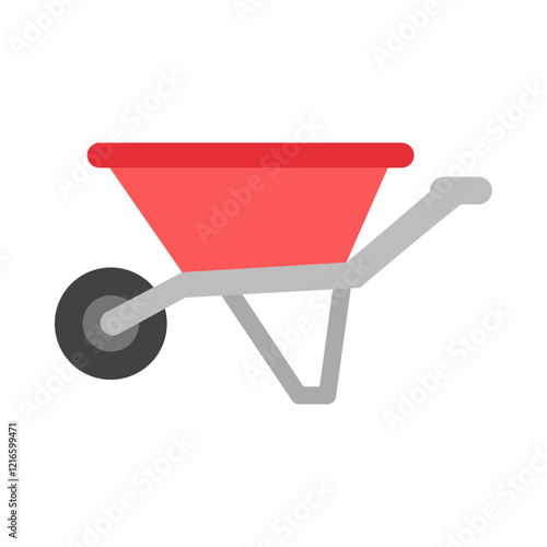 Wheelbarrow flat icon