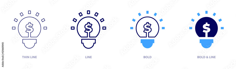 Marketing budgets icon in 4 different styles. Thin Line, Line, Bold, and Bold Line. Duotone style. Editable stroke Marketing budgets icon in 4 different styles. Thin Line, Line, Bold, and Bold Line. Duotone style. Editable stroke