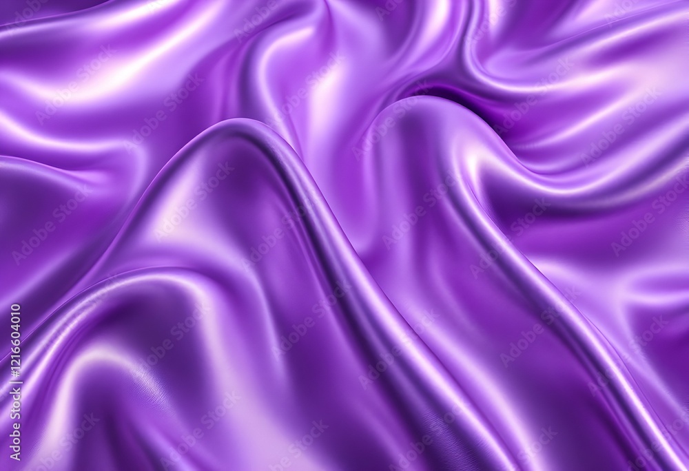 Fototapeta premium Luxurious Purple Silk: Draped Fabric, Smooth Texture, Elegant Flow