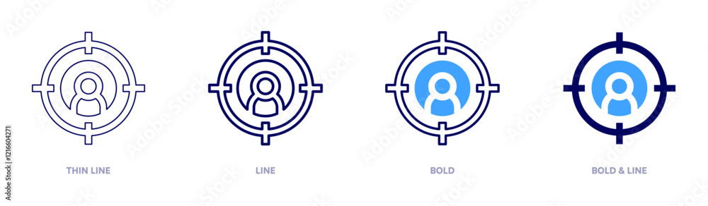 Marketing leaders icon in 4 different styles. Thin Line, Line, Bold, and Bold Line. Duotone style. Editable stroke Marketing leaders icon in 4 different styles. Thin Line, Line, Bold, and Bold Line. Duotone style. Editable stroke