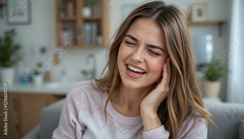 healthcare, dental health and problem concept - unhappy woman suffering from toothache.