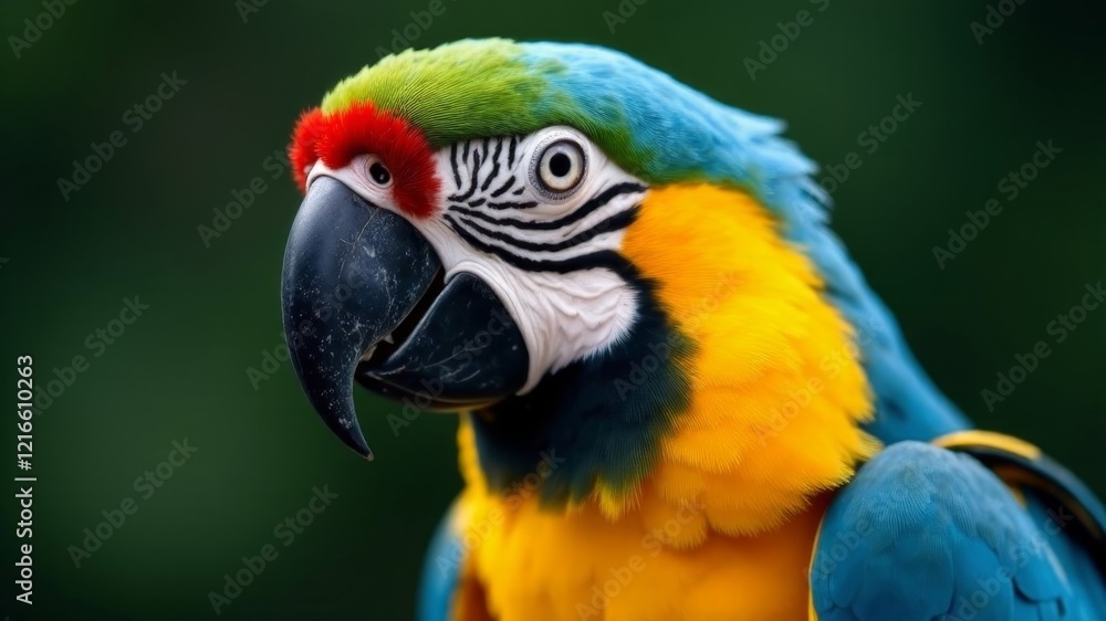 face of a macaw parrot close up face of a macaw parrot close up