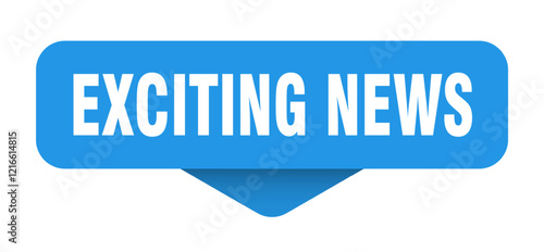 exciting news sticker. exciting news sign on transparent background