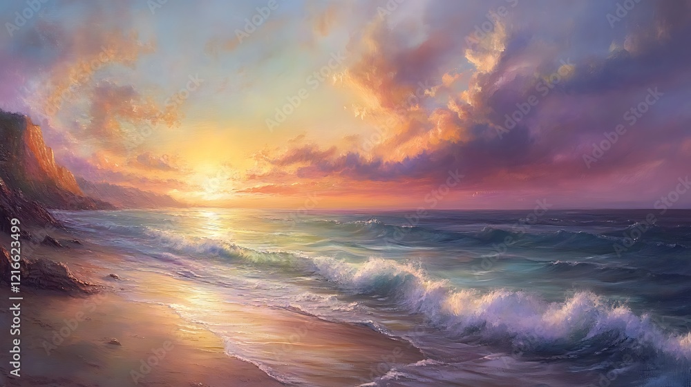 Fototapeta premium Sunset Over the Sea