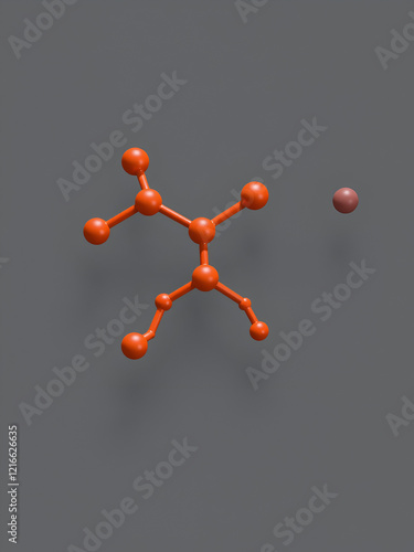 Capsaicin,  alkaloid, C18H27NO3 molecule. It is chili pepper extract with non-narcotic analgesic properties. Molecular model photo