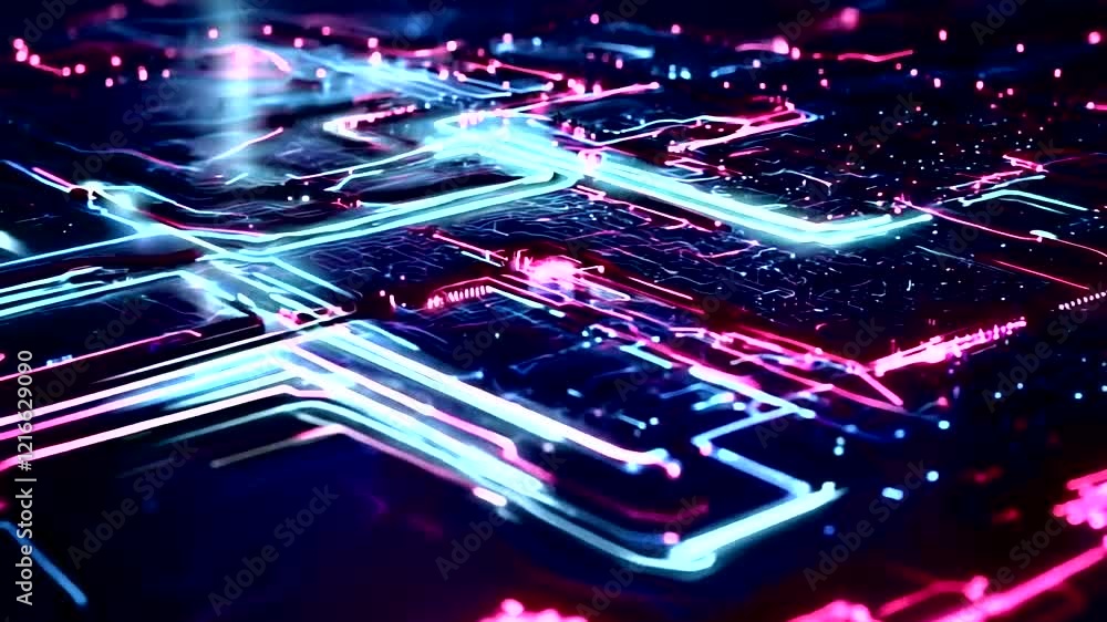 Abstract Digital Circuitry Illustration Abstract Digital Circuitry Illustration