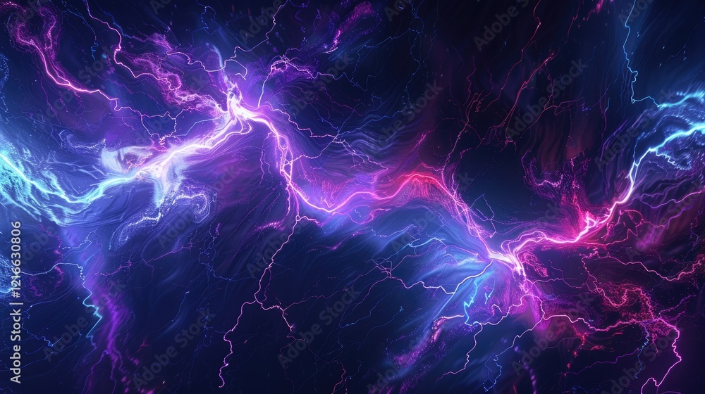 Abstract depiction of vibrant energy patterns in a cosmic background. Abstract depiction of vibrant energy patterns in a cosmic background.