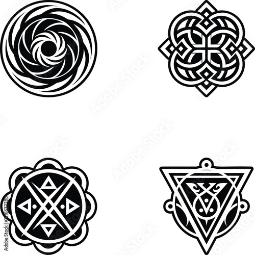 Pack of Glyph Style Divine Sigils Icons 
