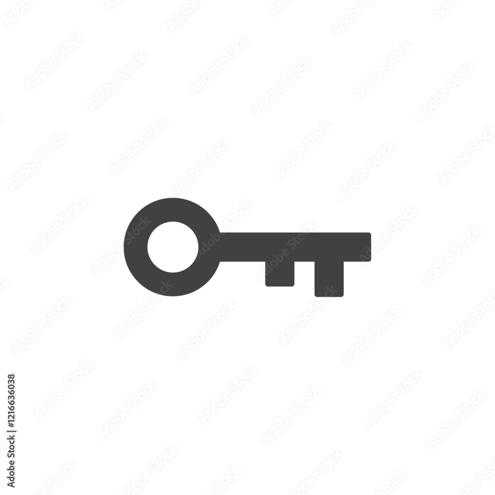 Key icon Vector logo set flat Key icon Vector logo set flat