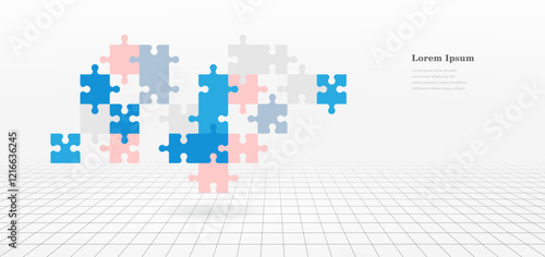 幾何学 抽象 パズル ビジネス グリッド パターン 背景