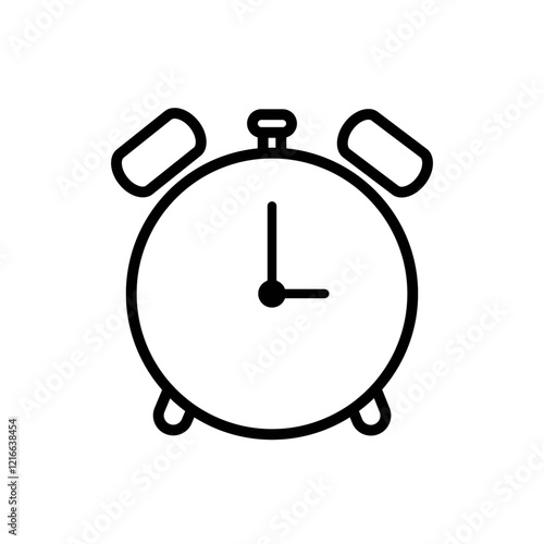 Alarm icon. Suhoor sign for mobile concept and web design. vector illustration. Suhoor Design with Alarm Clock Showing 3 am to Wake Up Vector Illustration. 