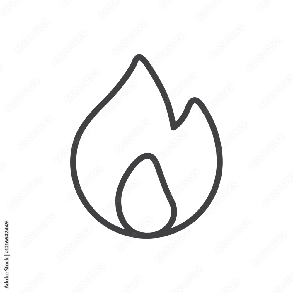 A flame icon representing fire, heat, or passion. A flame icon representing fire, heat, or passion.