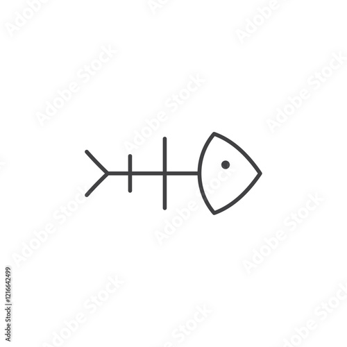 Fish bone icon symbolizing waste or food remnants.
