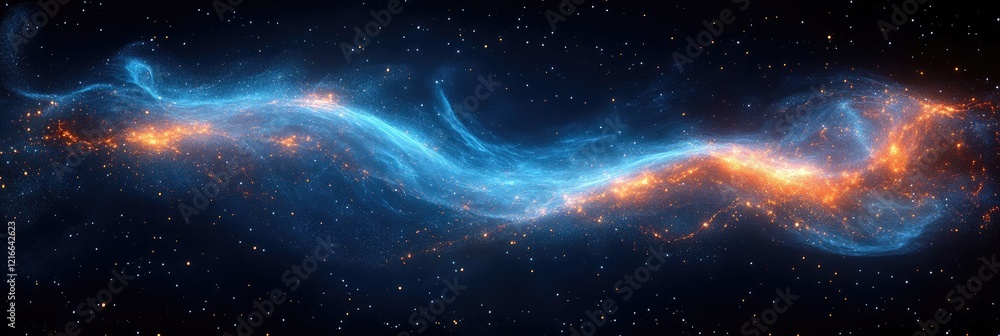 Fototapeta premium Luminous Nebula in Deep Space A Cosmic Dance of Light and Color