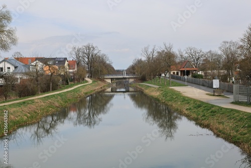 Landschaftspark im Frühling im Zentrum von Neumarkt in der Oberpfalz	 photo