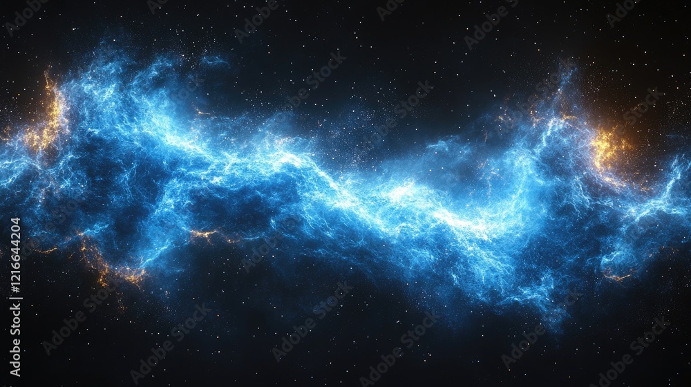 Fototapeta premium Celestial Nebula Swirling Cosmic Dust and Glowing Stars