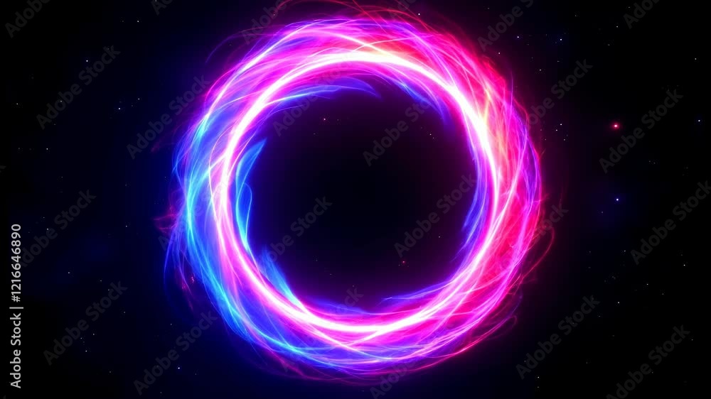 Vibrant circular light trails creating a mesmerizing cosmic effect Vibrant circular light trails creating a mesmerizing cosmic effect