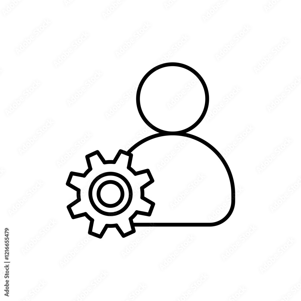 Account settings icon Vector logo set flat Account settings icon Vector logo set flat