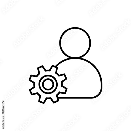 Account settings icon Vector logo set flat