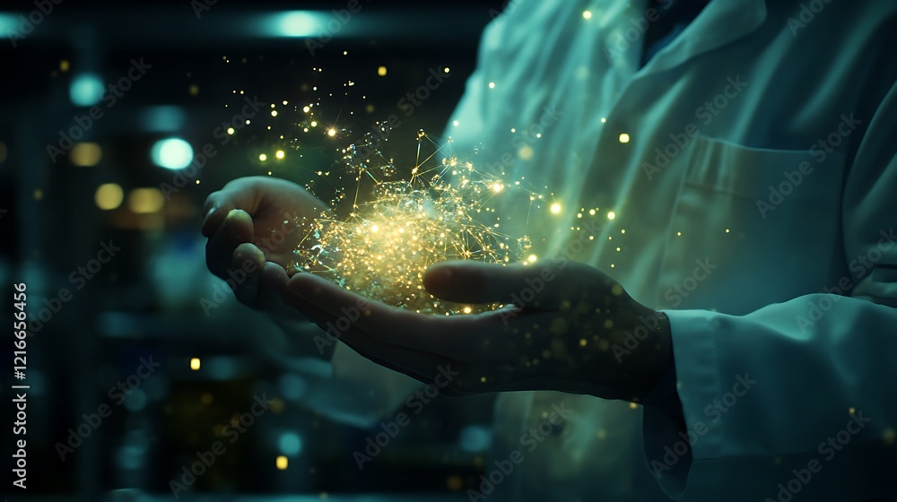 Hands Holding a Network of Light Hands Holding a Network of Light