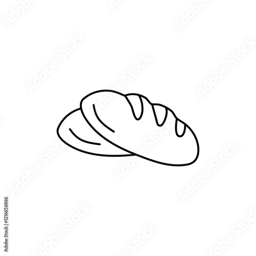 Bread loaf icon Vector logo set flat