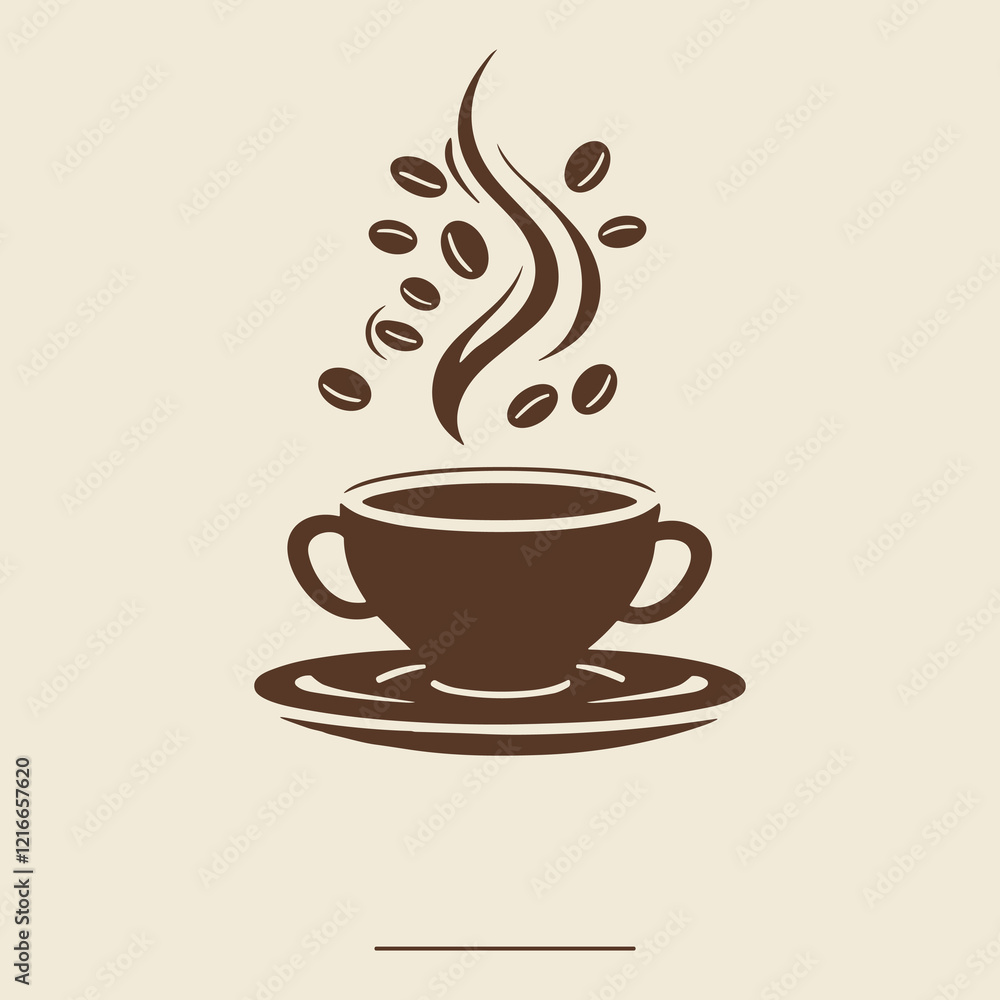 Obraz premium elegant illustration of cup of coffee
