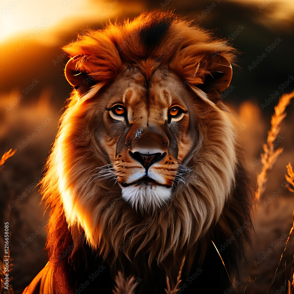 Naklejka premium portrait of a lion